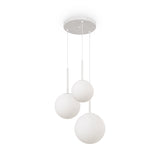 Basic form 3 Light Cluster Pendant in white, perfect for modern interiors needing focused, stylish lighting.