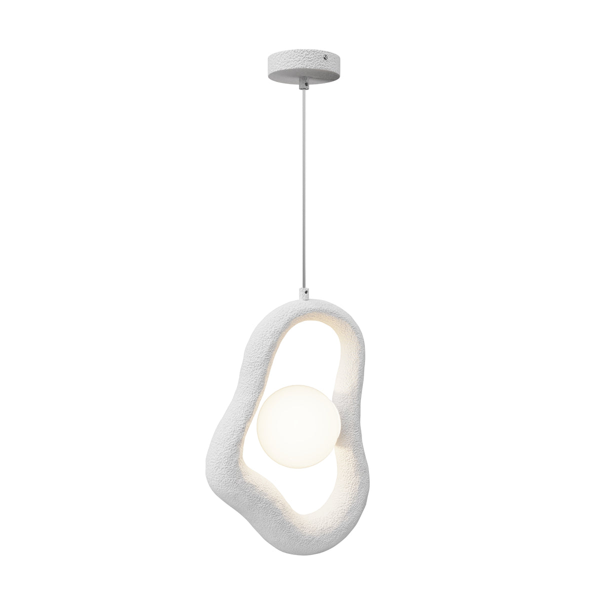 Opus Concrete Pendant Light - White