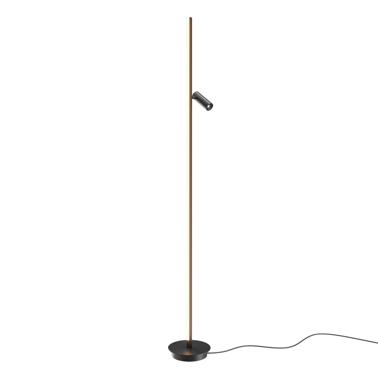 Thin Ring LED Floor Lamp - Black