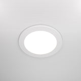The Stockton CCT LED Round Recessed Downlight 12W 3000-6000K in white delivers a bright, even ceiling glow. Its energy-efficient and features seamless color temperature control for the ideal ambiance.