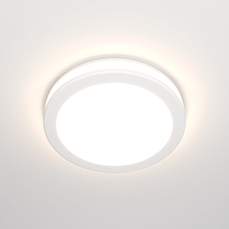 The Phanton LED Recessed Downlight 12W 3000K - White is a round ceiling fixture providing bright illumination with a wide scattering angle for plain ceilings.