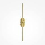 Check out the Renaissance LED Wall Light in brass. This sleek, modern sconce has a vertical oval base with a slender rod, elegant curved accents, and a luxurious finish that adds sophistication to any interior space.