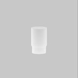 A white cylindrical container, likely for cosmetics or toiletries, is centered on a light gray background, illuminated by the softening effect of the Focus LED Light Diffuser Medium 5W.