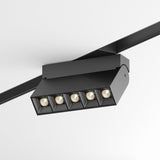 Points Rot Linear track light in Black for magnetic track system, compact and ideal for precision lighting adjustments.