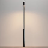 Main view of Mill LED Tall Bollard Light in Graphite, designed for modern outdoor illumination in pathways and gardens.