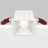 Alfa LED Square Downlight mobility and control features in White, optimized for dimmable use