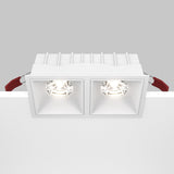 Mobility and control feature of the Alfa LED Twin Fixed Square Recessed Downlight in white, perfect for adjustable lighting.