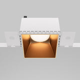 Control and mobility features of Share square plaster-in fixed recessed downlight in matte gold, ideal for flexible applications.