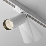 Control and mobility features of Focus LED single phase Unity track spotlight in white, perfect for adaptable lighting installations.