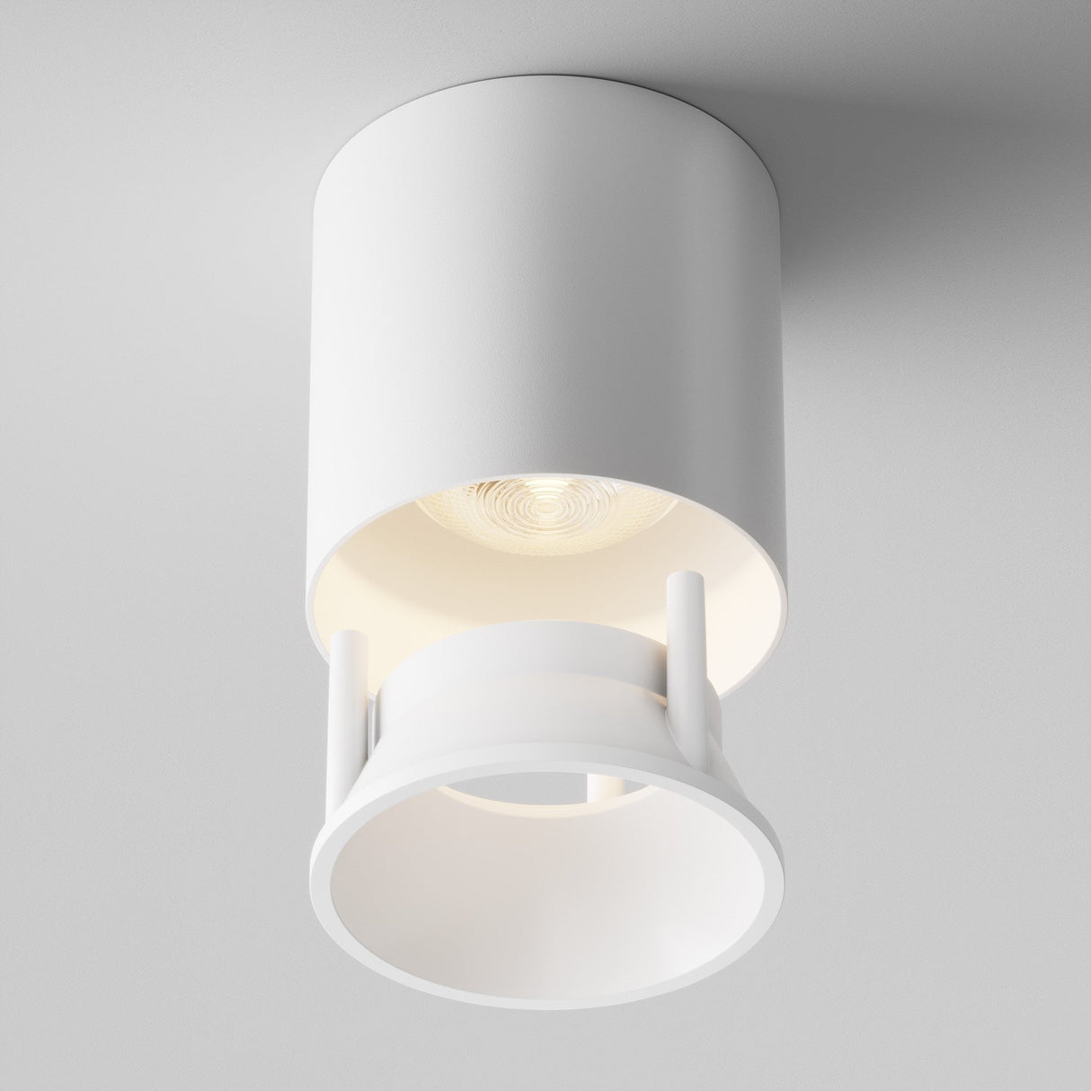 Mounting components for Alfa LED Dimmable Fixed Round Surface Downlight, ensuring seamless installation in various settings