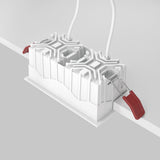 Mounting components of the Alfa LED Twin Fixed Square Recessed Downlight, ensuring secure and reliable installation.