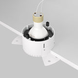 Featuring a black circular housing, the Share Round Plaster-in Fixed Recessed Downlight seamlessly blends into ceilings. Designed for plaster-in installation, it has two metal brackets and protruding wires for mounting, ready to light up your space.
