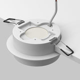 Mounting components of Orlo Fixed Round Recessed Downlight in White, detailing parts required for installation.