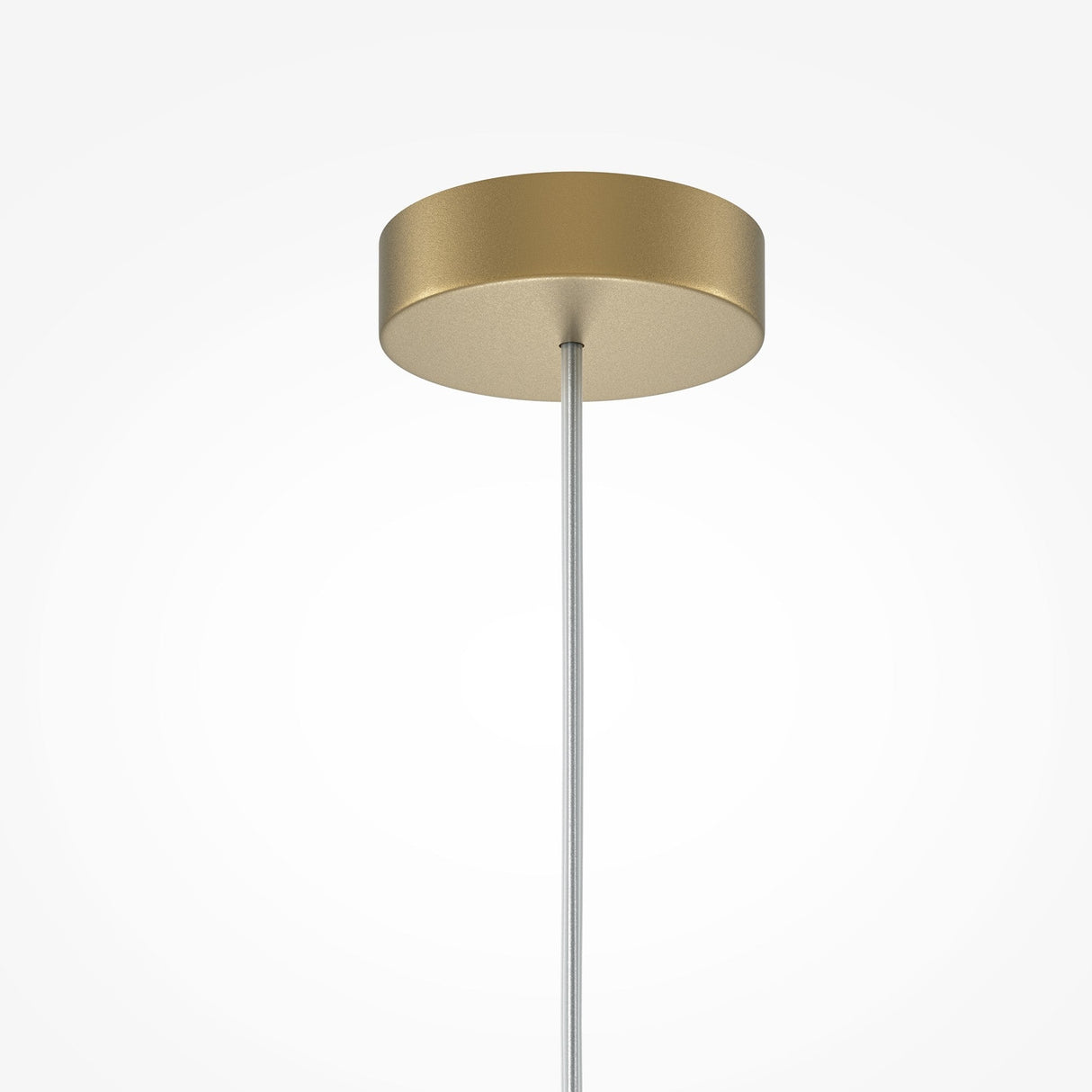 Meet the Kyoto Pendant Light - Gold & Grey Marble Base, a masterpiece of modern elegance. Featuring a gold circular ceiling canopy and a sleek silver cord, it offers striking contrast against a white backdrop while blending style with sophistication.
