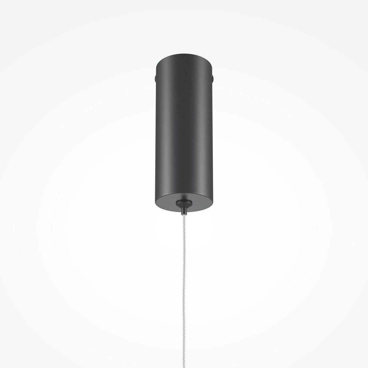 The Halo Dimmable LED Long Slim Pendant Light in black, 15W, with an adjustable 3000-4000K range, features a minimalist cylindrical design that hangs elegantly from a cord against a white background, highlighting modern aesthetics and cutting-edge lighting design.