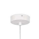 Mounting components for the Basic form Globe Pendant Light in white, showcasing compatibility with various setups.
