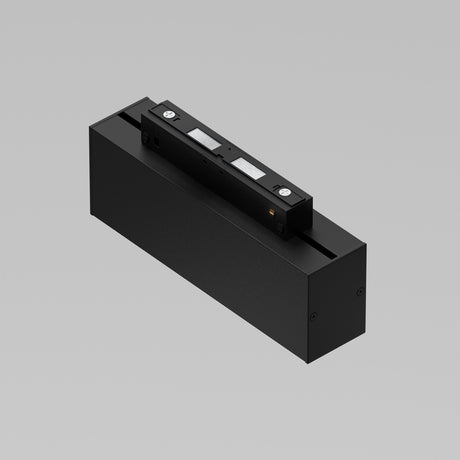 Mounting components for Basis LED Magnetic S35 Linear Track Light in Black with installation features.