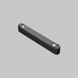 A sleek black rectangular soundbar rests elegantly on a light gray background, resembling the streamlined design and soft glow of a Points LED Linear Track Light for Magnetic Tracks Radity 12W 4000K - Black.