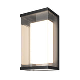Baker Street Outdoor LED Wall Light in black, a stylish addition to outdoor settings with contemporary appeal.