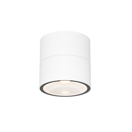 Spin outdoor LED single spotlight in white, delivering focused illumination for outdoor spaces.