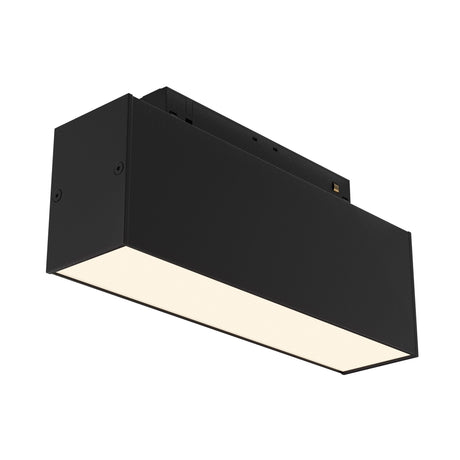 Basis LED Magnetic S35 Linear Track Light in Black, creating a warm and cozy atmosphere.