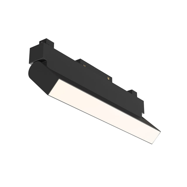 Basis Rot Adjustable LED Magnetic S35 Linear Track Light in Black, an adjustable linear track light for targeted illumination.