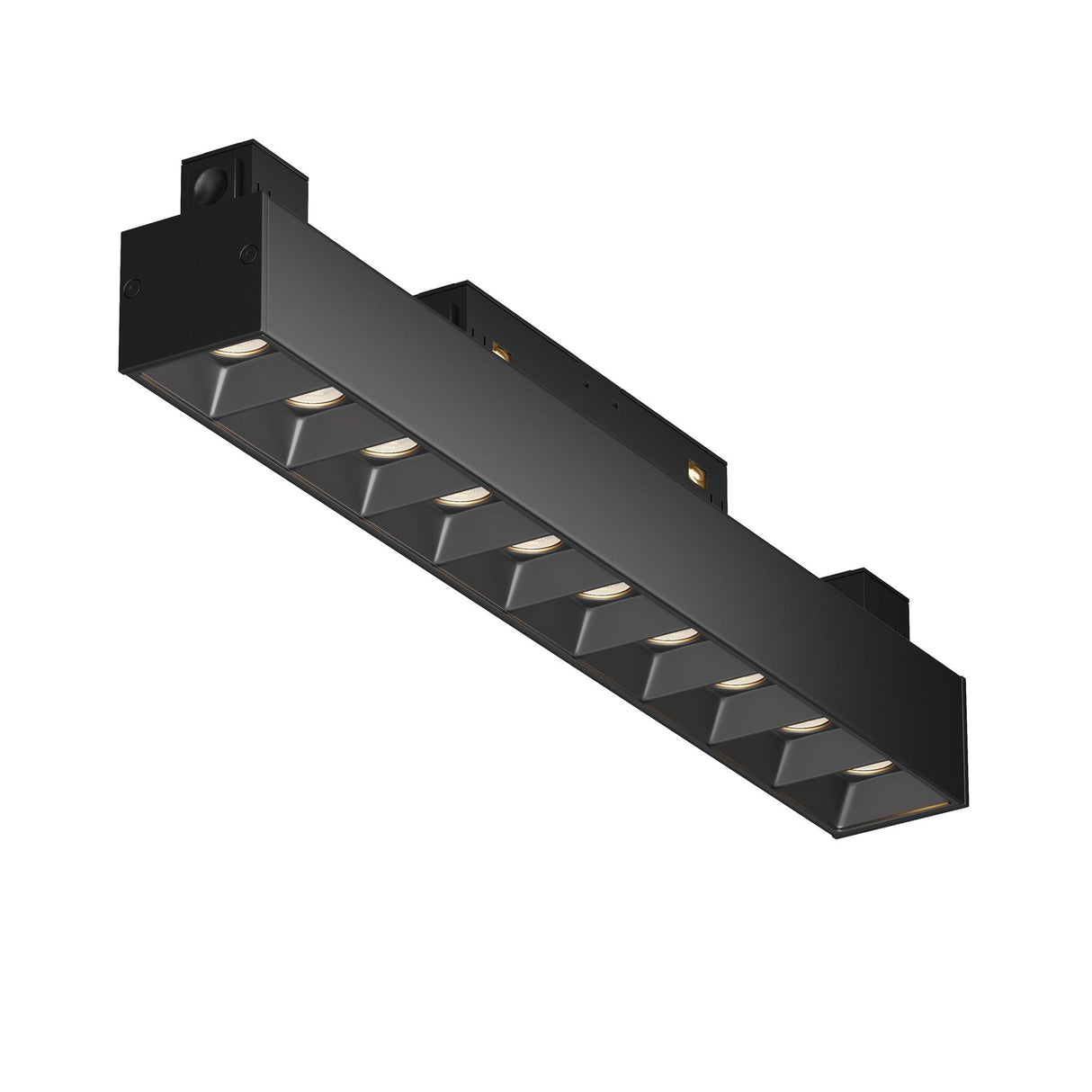 Points LED Linear track light in Black, a modern lighting solution with magnetic installation for track systems.