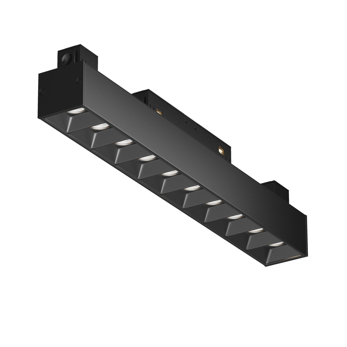 Points LED Linear track light in Black for magnetic track system, crafted for directional lighting in modern spaces.