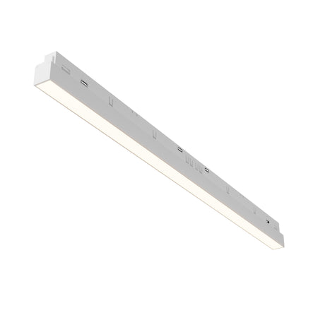 Maytoni Basis 24W LED linear track light in white aluminium, extra-large contemporary fixture for 48V recessed track systems, shown on a plain background.