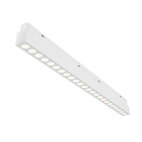 Maytoni Points 24W LED linear track light in white aluminium with a row of recessed integrated LEDs along a slim housing, on a plain background.