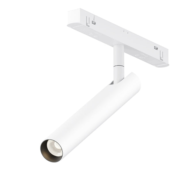 Focus T LED Magnetic Exility Track Spotlight in white, offering a magnetic track design and compact spotlight for flexible lighting solutions