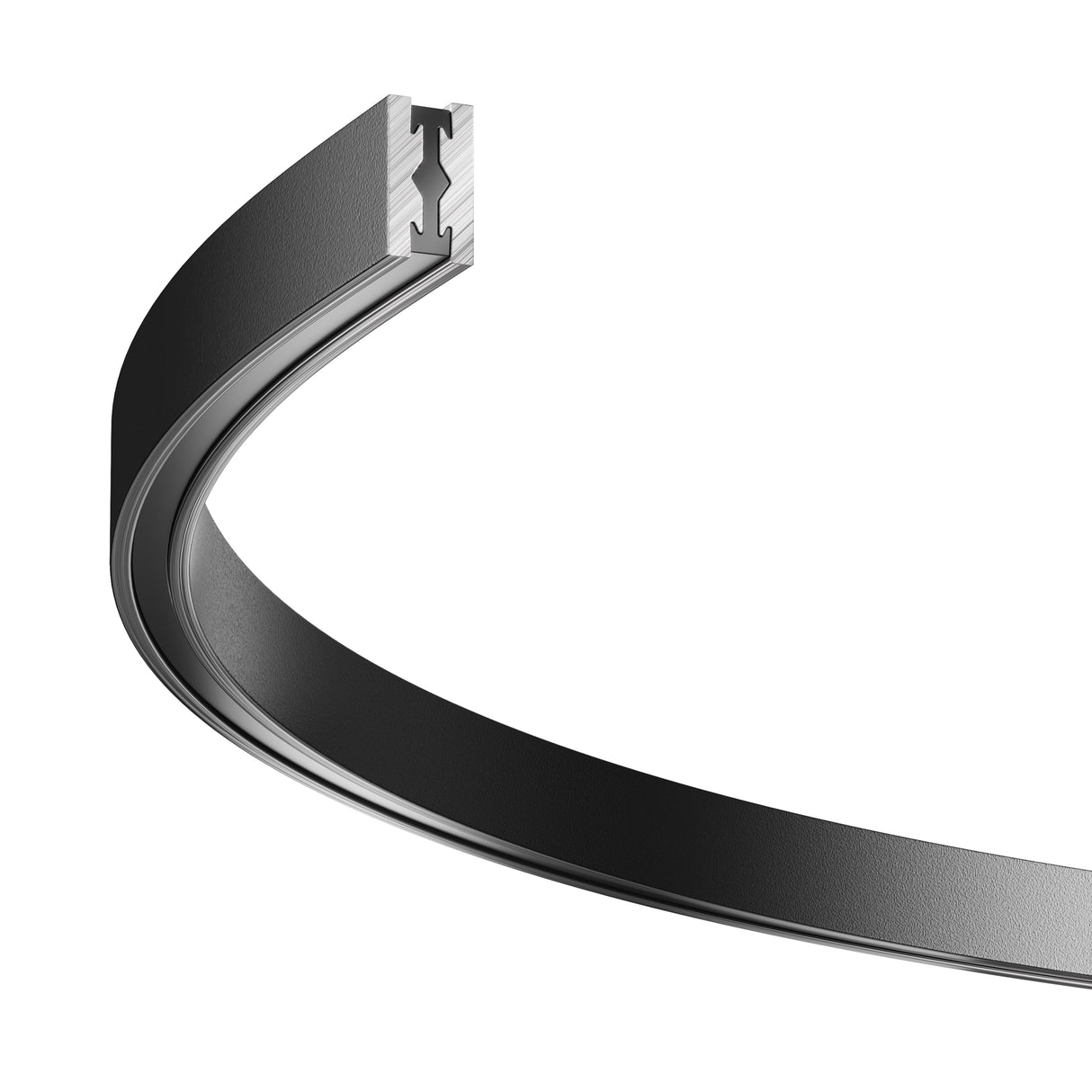 Flarity Flexible Surface-Mounted Track Black - Black
