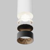 Technical features of Focus LED Pendant Light in white, showcasing its efficient lighting technology