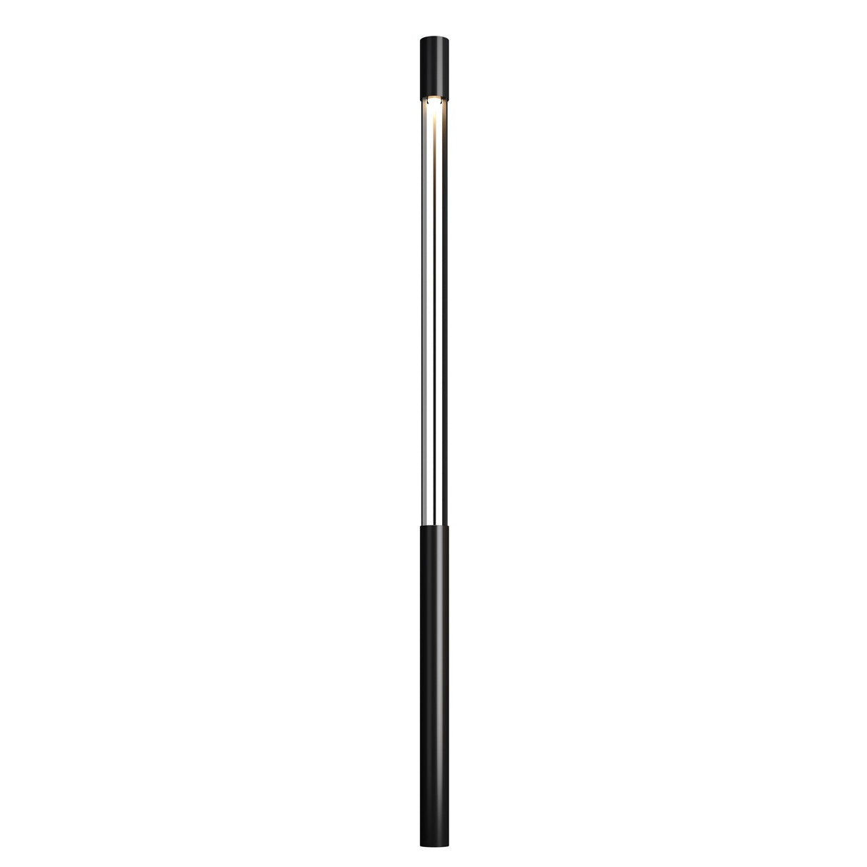 Mill LED Tall Bollard Light in Graphite, ideal for outdoor pathways with a tall, sleek design that provides ambient lighting.