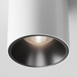 Close-up of Alfa LED Dimmable Fixed Round Surface Downlight in white, showcasing its refined finish and high-quality materials