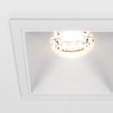 Alfa LED Square Downlight element in White, modern recessed square design for interior lighting