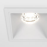 Alfa LED Dimmable Downlight element view in White, square and recessed style  