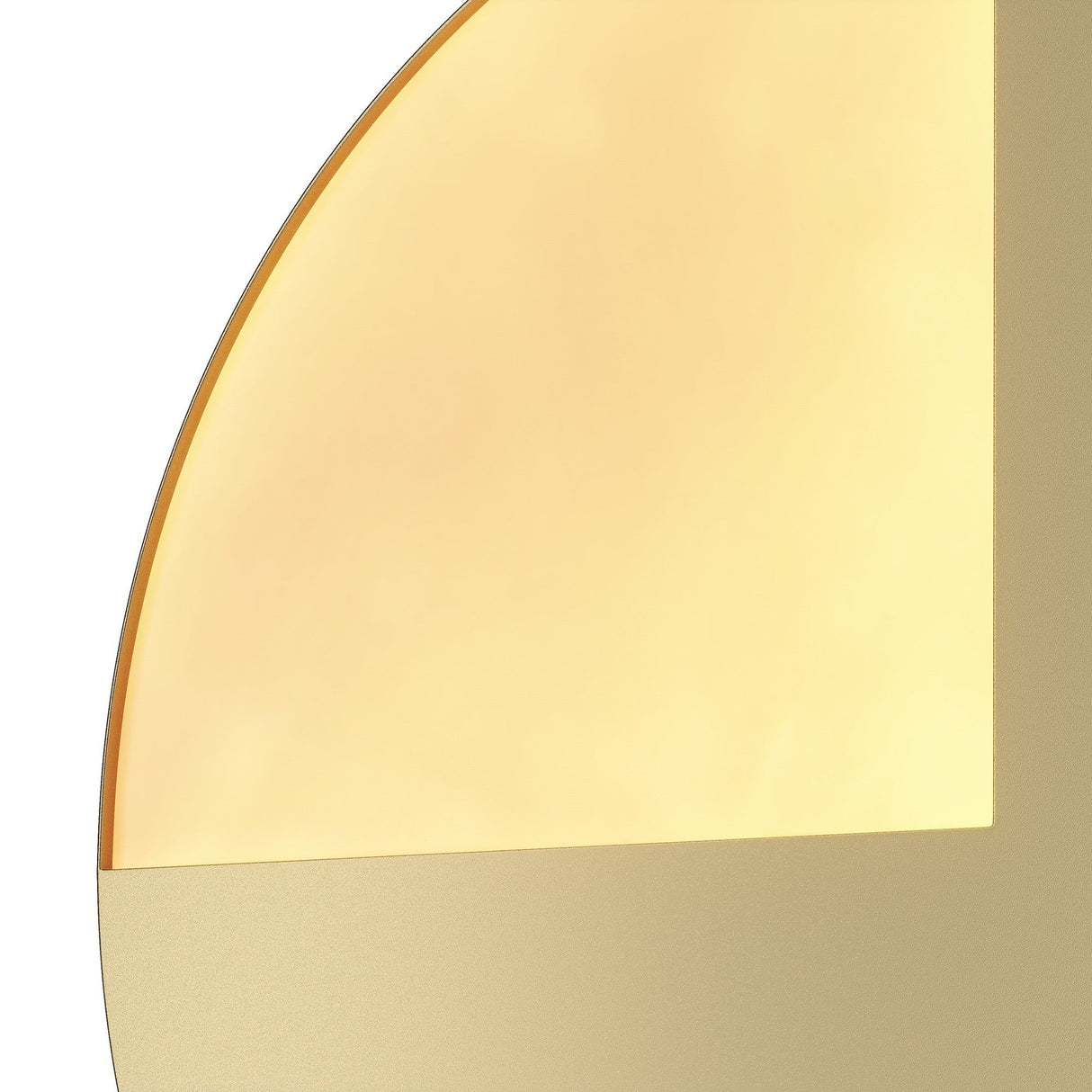 Close-up of Jupiter LED Wall Light in brass, focusing on its smooth finish and elegant appearance