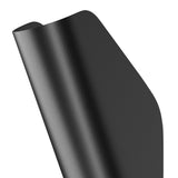 A glossy black curved sheet from the Notta Bidirectional Wall Light forms a smooth bend, enhancing its modern design against a white background.