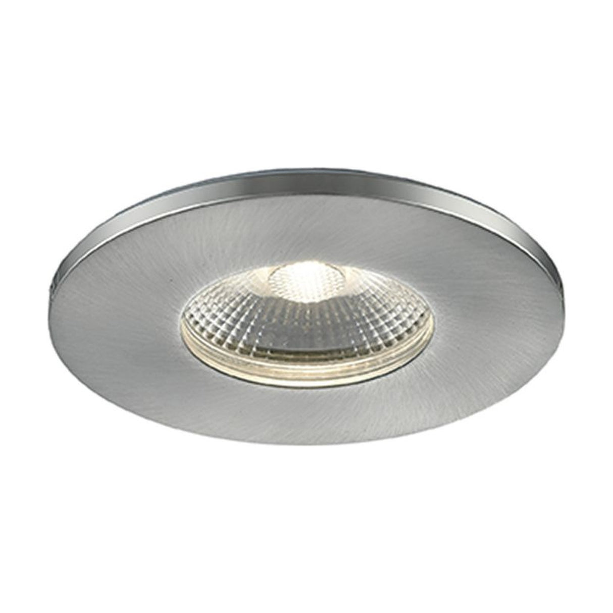 LED recessed downlight in satin nickel finish