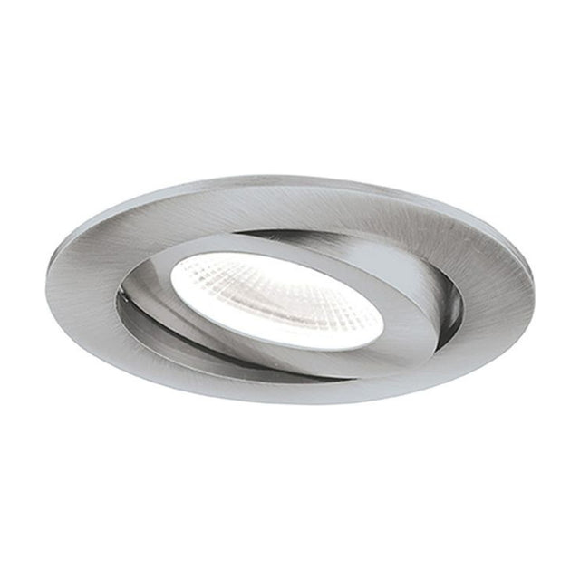 LED recessed downlight in chrome finish