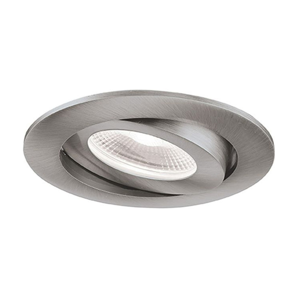 LED recessed downlight in satin nickel finish