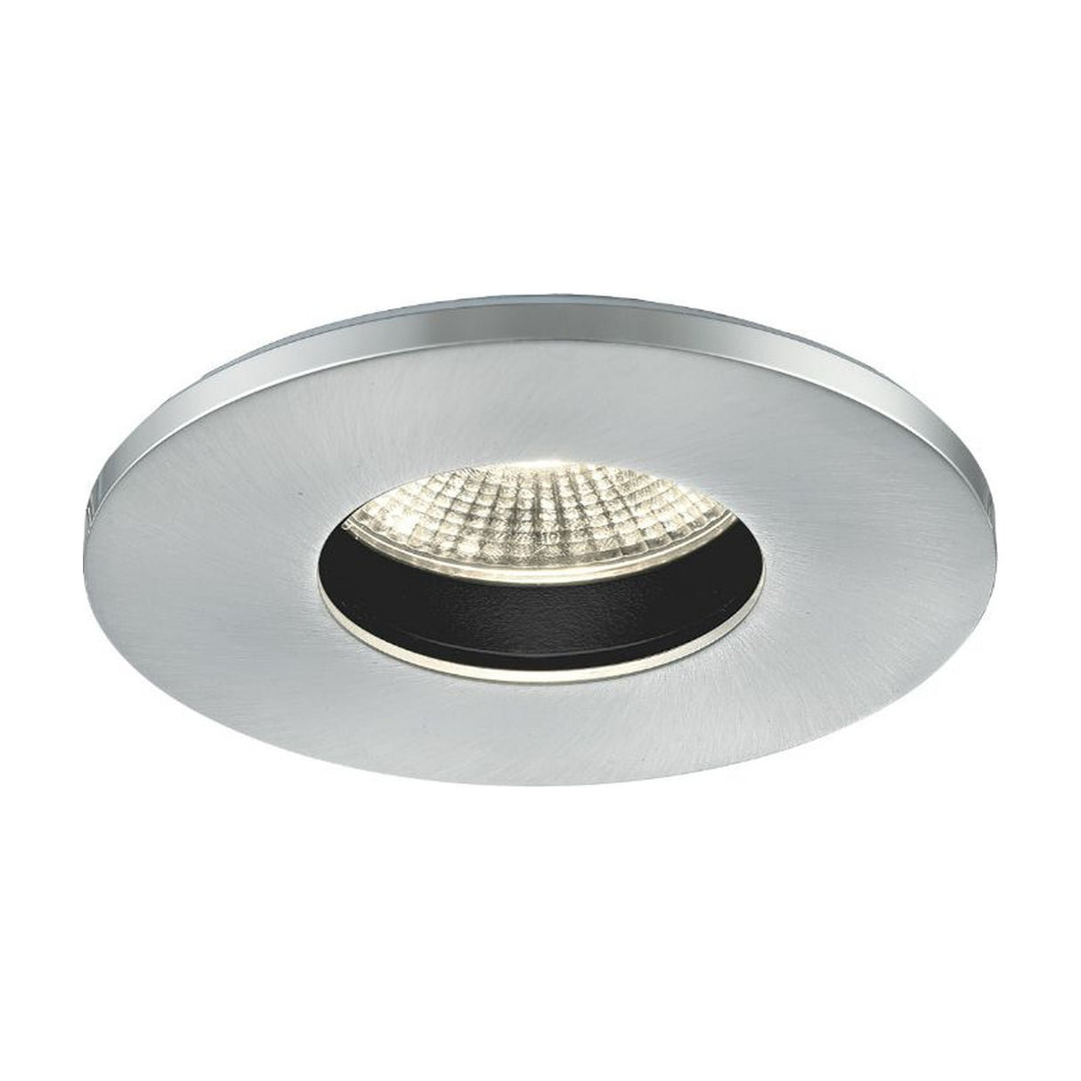 LED recessed downlight in chrome finish
