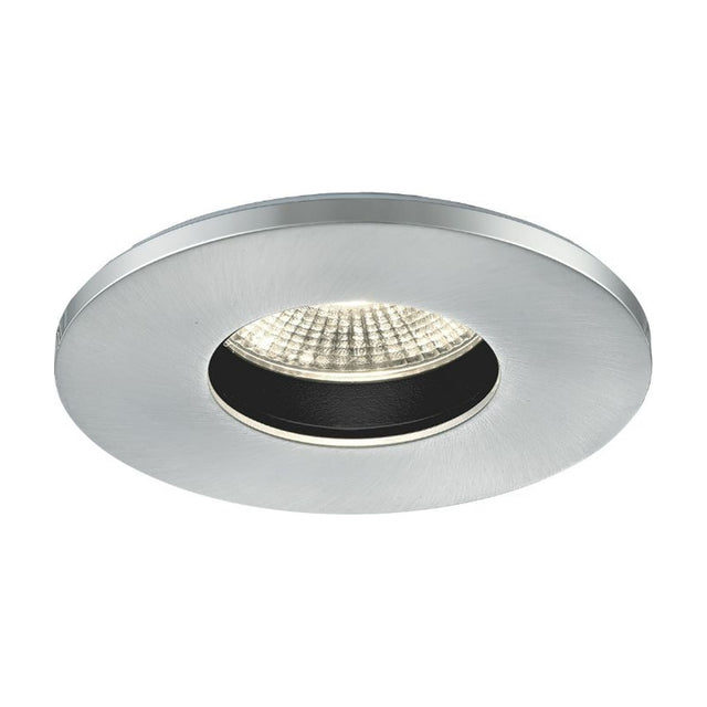 LED recessed downlight in chrome finish