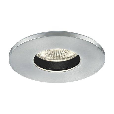 LED recessed downlight in chrome finish