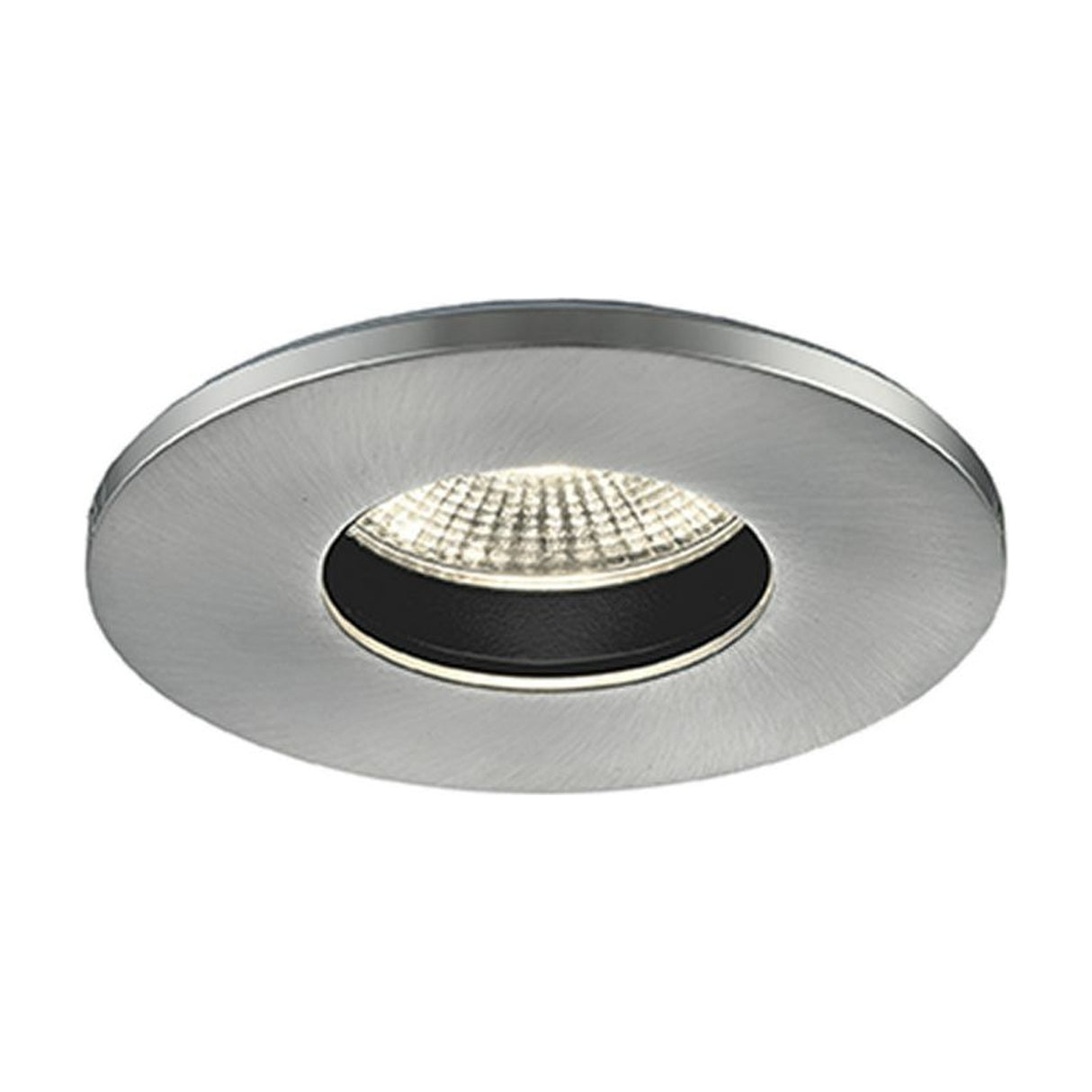 LED recessed downlight in satin nickel finish