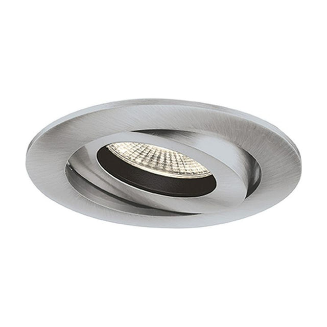 LED recessed downlight in chrome finish
