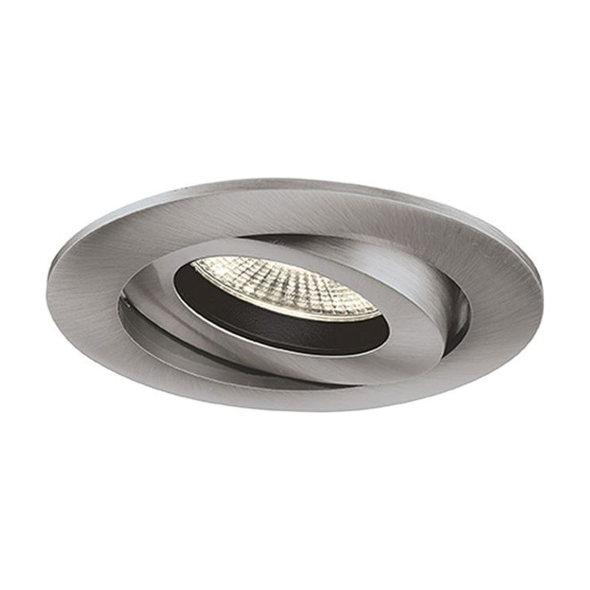 LED recessed downlight in satin nickel finish