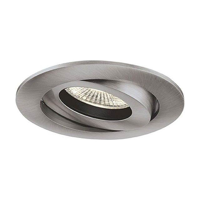 LED recessed downlight in satin nickel finish
