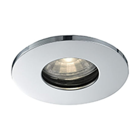 GU10 recessed downlight in chrome finish